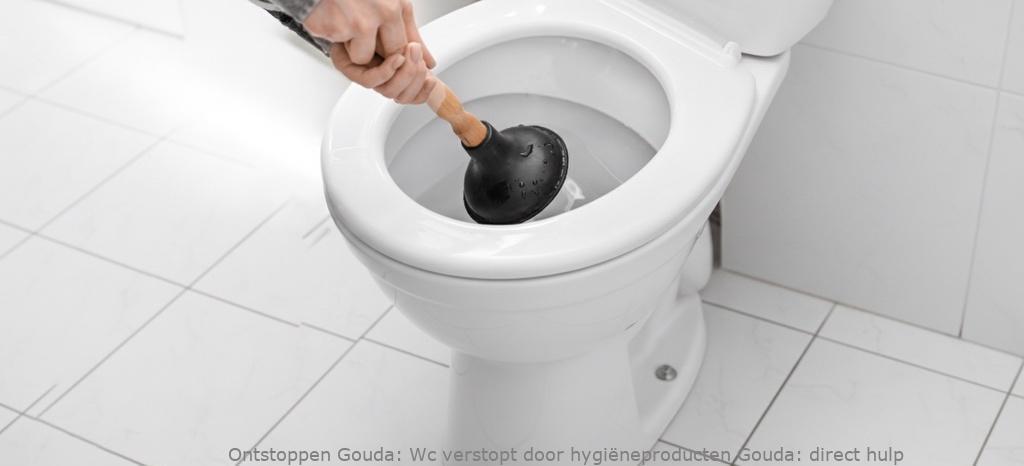 Wc verstopt door hygiëneproducten Gouda: direct hulp